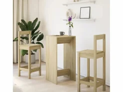 Clicnbuy Mesa Alta|Mesa alta de bar madera ingeniería roble Sonoma 51x50x103,5 cm