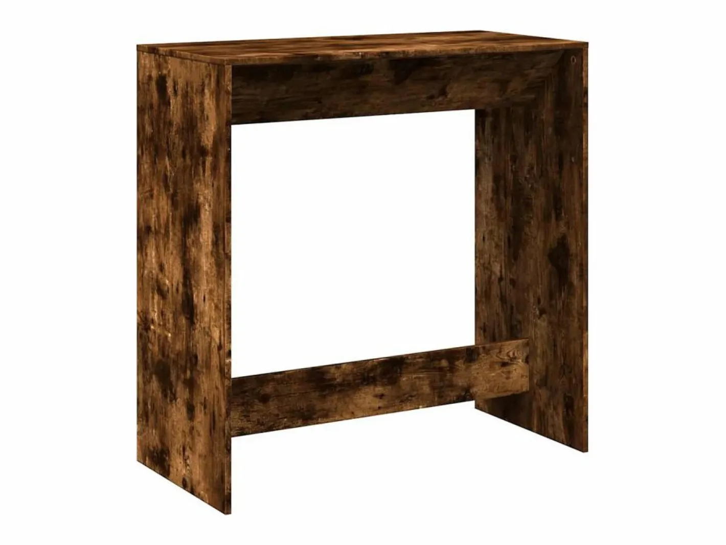 Clicnbuy Mesa Alta|Mesa alta de bar madera ingeniería roble ahumado 102x50x103,5cm