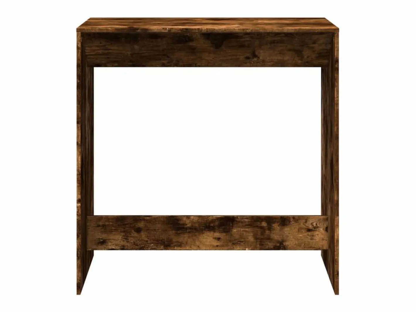 Clicnbuy Mesa Alta|Mesa alta de bar madera ingeniería roble ahumado 102x50x103,5cm