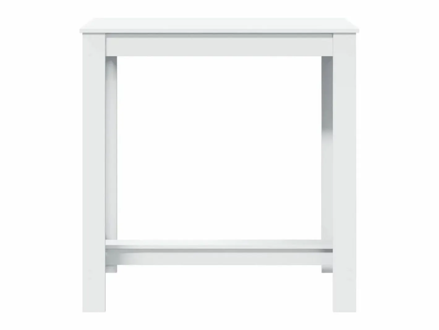vidaxl Mesa alta de bar madera ingeniería blanca 102x50x103,5 cm Blanco Outlet