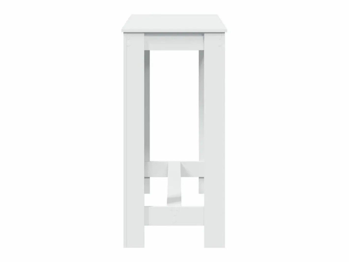 vidaxl Mesa alta de bar madera ingeniería blanca 102x50x103,5 cm Blanco Outlet