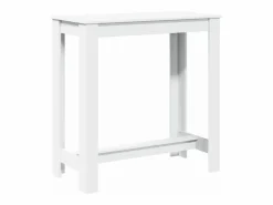 vidaxl Mesa alta de bar madera ingeniería blanca 102x50x103,5 cm Blanco Outlet