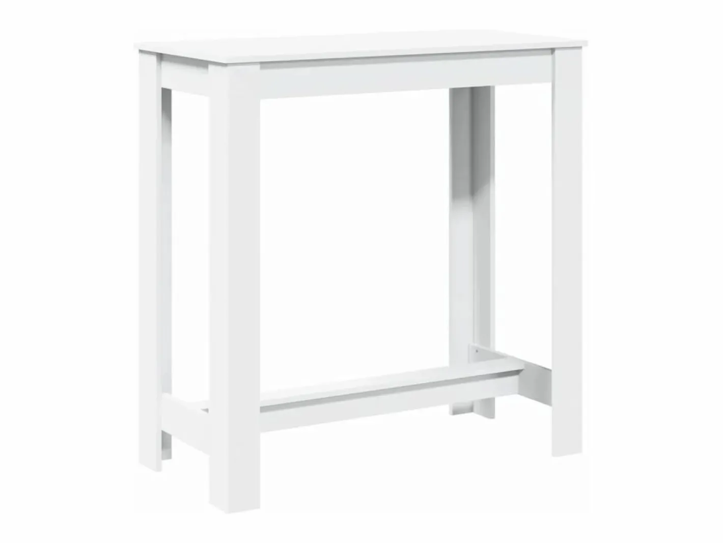 vidaxl Mesa alta de bar madera ingeniería blanca 102x50x103,5 cm Blanco Outlet