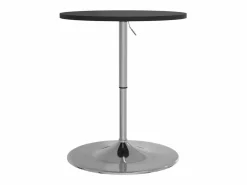 Mesa alta de bar madera ingeniería y acero negra 60x60x90 cm^Clicnbuy Best
