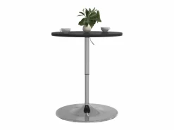 Mesa alta de bar madera ingeniería y acero negra 60x60x90 cm^Clicnbuy Best