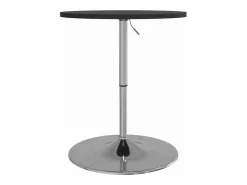 Mesa alta de bar madera ingeniería y acero negra 60x60x90 cm^Clicnbuy Best
