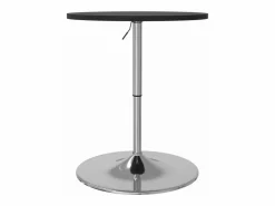 Mesa alta de bar madera ingeniería y acero negra 60x60x90 cm^Clicnbuy Best