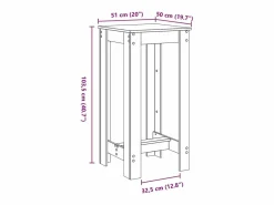 Clicnbuy Mesa Alta|Mesa alta de bar madera ingeniería Sonoma 51x50x103,5 cm