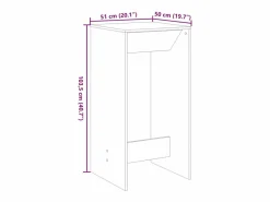 Mesa alta de bar madera ingeniería roble Sonoma 51x50x103,5 cm^vidaxl Online
