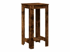 Clicnbuy Mesa alta de bar madera ingeniería roble ahumado 51x50x103,5 cm Marru00f3n