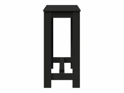Clicnbuy Mesa alta de bar madera ingeniería negra 102x50x103,5 cm Negro
