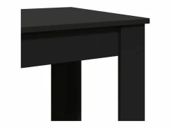 Clicnbuy Mesa alta de bar madera ingeniería negra 102x50x103,5 cm Negro