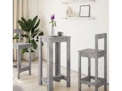 Clicnbuy Mesa alta de bar madera ingeniería hormigón 51x50x103,5 cm Gris Online