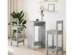 Mesa alta de bar madera ingeniería hormigón 51x50x103,5 cm^Clicnbuy Best