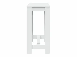 Clicnbuy Mesa alta de bar madera ingeniería blanca 102x50x103,5 cm Blanco Clearance
