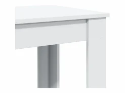 Clicnbuy Mesa alta de bar madera ingeniería blanca 102x50x103,5 cm Blanco Clearance