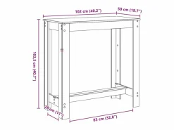 Clicnbuy Mesa alta de bar madera ingeniería blanca 102x50x103,5 cm Blanco Clearance
