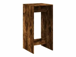Clicnbuy Mesa alta de bar madera ingeniería roble ahumado 51x50x103,5 cm Marru00f3n
