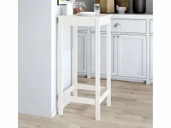 Mesa alta de bar madera maciza de pino 50x50x110 cm ES334718 Blanco Best