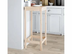 Clicnbuy Mesa alta de bar madera maciza de pino 50x50x110 cm Marru00f3n Discount