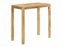 vidaxl Mesa alta de bar madera maciza de mango 112x55x108 cm Color natural claro Clearance