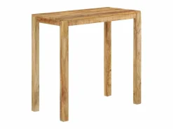 vidaxl Mesa alta de bar madera maciza de mango 112x55x108 cm Color natural claro Clearance