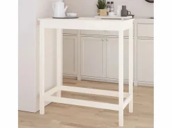 Clicnbuy Mesa Alta|Mesa alta de bar madera maciza de pino 100x50x110 cm