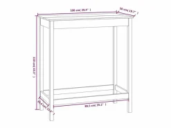 Mesa alta de bar madera maciza de pino 100x50x110 cm^Clicnbuy Hot