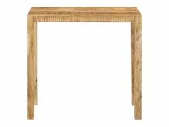 Mesa alta de bar madera maciza de mango 112x55x108 cm ES110442 Marru00f3n Clearance