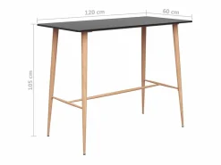Clicnbuy Mesa Alta|Mesa alta de cocina 120x60x105 cm