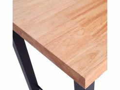 ADEC Mesa Alta|Mesa alta de comedor Loft diseño nórdico roble Nordish/negro 100x120x70 cm