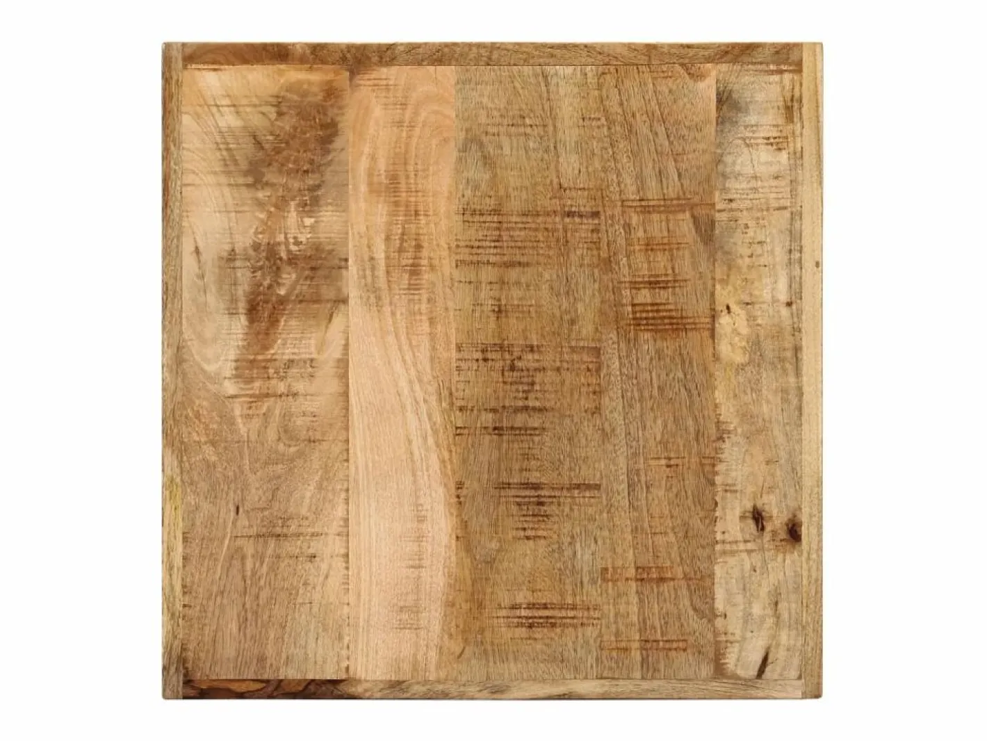 vidaxl Mesa alta de hierro y madera maciza de mango 55x55x107 cm Color natural claro