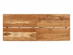 vidaxl Mesa Alta|Mesa alta de hierro y madera maciza de acacia 180x70x107 cm