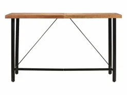 Mesa alta de hierro y madera maciza de acacia 180x70x107 cm^Clicnbuy Hot