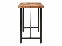 Mesa alta de hierro y madera maciza de acacia 180x70x107 cm^Clicnbuy Hot