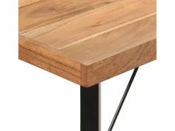 Mesa alta de hierro y madera maciza de acacia 180x70x107 cm^Clicnbuy Hot