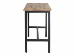 Mesa alta de madera de mango y metal Petra con almacenamiento para 4 personas^Made In Meubles Outlet
