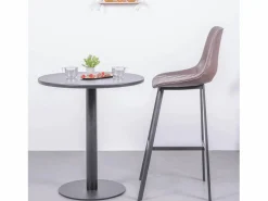 Nest Dream Mesa Alta|Mesa alta industrial de acero de 76cm de altura - Brandon -