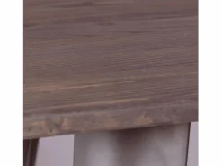 Nest Dream Mesa alta industrial en acero envejecido y madera oscura - Bistro - Antique Gris antracita