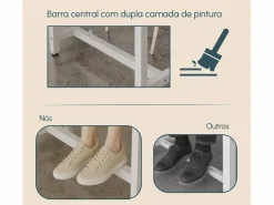 MB Muebles Bonitos Mesa Alta|Mesa alta para Cocina Comedor en Blanco y Sonoma 100x40x100cm Ani