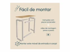 MB Muebles Bonitos Mesa Alta|Mesa alta para Cocina Comedor en Blanco y Sonoma 100x40x100cm Ani