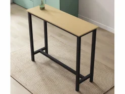 MB Muebles Bonitos Mesa Alta|Mesa alta para Cocina Comedor en Negro y Sonoma 120x40x100cm Ani