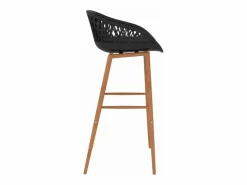 vidaxl Mesa alta y taburetes de bar 7 piezas Negro Discount