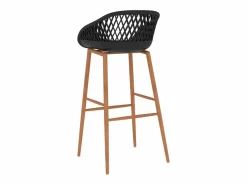 vidaxl Mesa alta y taburetes de bar 7 piezas Negro Discount