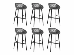 Mesa alta y taburetes de bar 7 piezas y gris^vidaxl Online