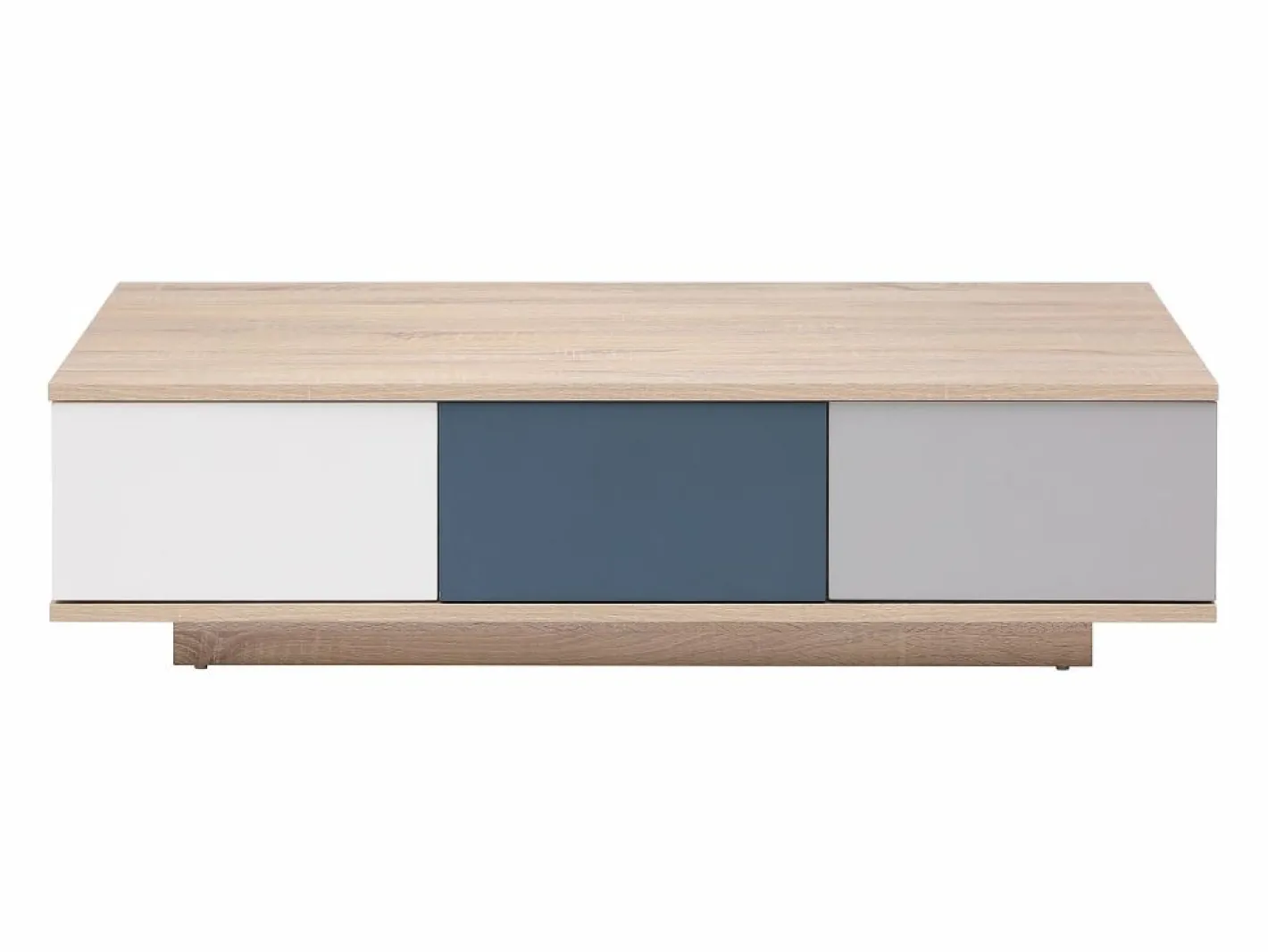 Vente-unique Mesa De Centro|Mesa auxiliar con 3 cajones y 1 estante - Multicolor - FILUTIA