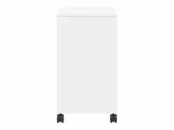 Clicnbuy Mesa auxiliar con ruedas madera ingeniería 50x30x55 cm Blanco Best