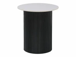 Habitat et jardin Mesa Auxiliar|Mesa auxiliar de cerámica "Eclat", mesita de noche - 50 x 50 x 55 cm - Blanco