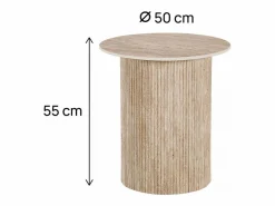 Habitat et jardin Mesa Auxiliar|Mesa auxiliar de cerámica "Eclat", mesita de noche - 50 x 50 cm - Marrón