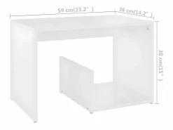 Clicnbuy Mesa Auxiliar|Mesa auxiliar de madera contrachapada 59x36x38 cm